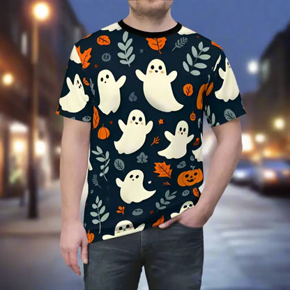 Get Spooky with the Ghosts & Pumpkins Unisex Halloween Tee! - T-shirt