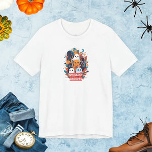 Soft Cotton Ghosts Playing Music Tee Halloween Dipaliz - T-shirts