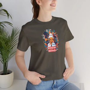 Soft Cotton Ghosts Playing Music Tee Halloween Dipaliz - T-shirts