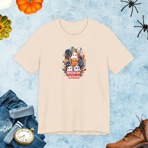 Soft Cotton Ghosts Playing Music Tee Halloween Dipaliz - T-shirts