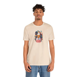 Soft Cotton Ghosts Playing Music Tee Halloween Dipaliz - T-shirts