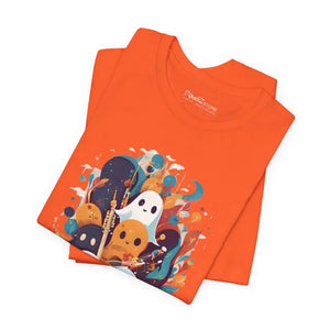 T-shirt - Groovy Ghosts Playing Music Halloween Tee - Dipaliz
