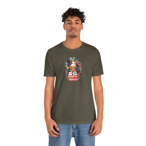 Soft Cotton Ghosts Playing Music Tee Halloween Dipaliz - T-shirts