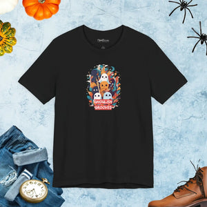 Soft Cotton Ghosts Playing Music Tee Halloween Dipaliz - T-shirts