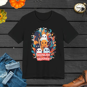 Ghoulish Grooves Unisex T-shirt - Halloween Fun - Dipaliz - T-shirts