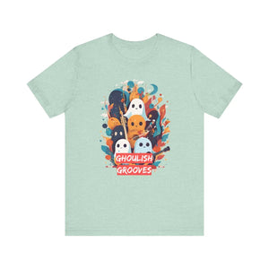 Ghoulish Grooves Unisex T-shirt - Halloween Fun - Dipaliz - T-shirts