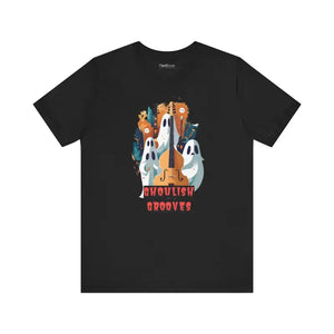 Ghoulish Grooves Ghosts Unisex Jersey Short Sleeve Tee - Dipaliz - T-shirts