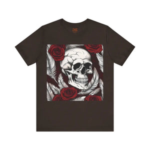 Soft Skull with Roses Tee Jersey Short Sleeve Dipaliz - T-shirts
