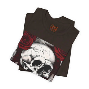 Soft Skull with Roses Tee Jersey Short Sleeve Dipaliz - T-shirts