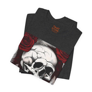 Soft Skull with Roses Tee Jersey Short Sleeve Dipaliz - T-shirts