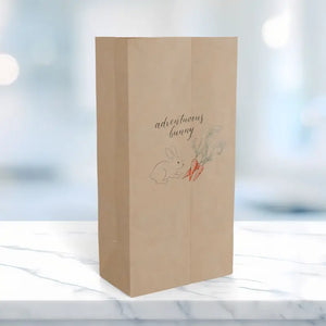 Paper Gift Bag - Adventurous Bunny Carrot Illustration - Dipaliz - 6.25’’ x 12.5’’ / Kraft / Gifts Online