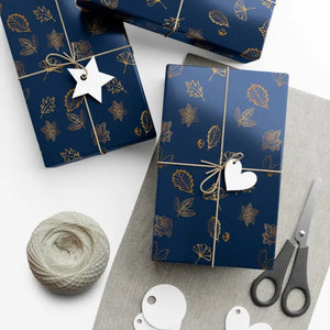 Navy Blue Gift Wrap Papers - Showstopping Presentation - Dipaliz - 30’’ x 20’’ / Satin - Wrapping Paper