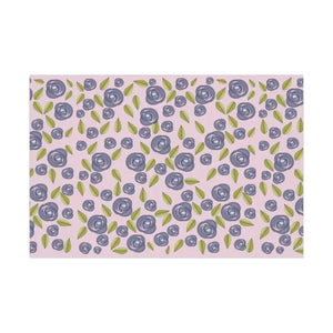 Gift Wrap Papers Blue Roses Design Premium Quality - Dipaliz - Wrapping Paper