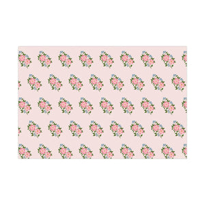 Floral Pink Flowers Gift Wrap - Satin Matte Finish - Dipaliz - Wrapping Paper