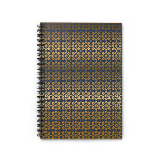 Gilded Glory: Elevate with Gold Pattern Ruled Line Notebook - one Size Paper Products