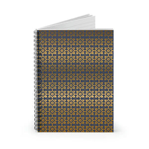 Gold Pattern Notebook Ruled Line - Fashion Statement - Dipaliz - one Size - Notebooks & Notepads