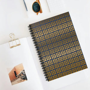 Gold Pattern Notebook Ruled Line - Fashion Statement - Dipaliz - one Size - Notebooks & Notepads