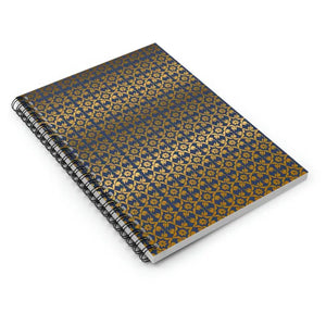 Gold Pattern Notebook Ruled Line - Fashion Statement - Dipaliz - one Size - Notebooks & Notepads
