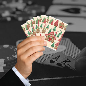 Festive Gingerbread House Poker Playing Cards - Dipaliz - Card Games