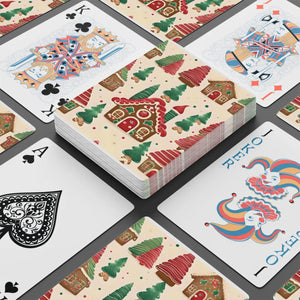 Festive Gingerbread House Poker Playing Cards - Dipaliz - Card Games