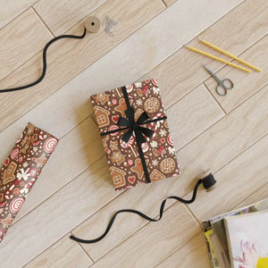 Smooth Satin Wrapping Paper Holiday Chocolate Brown Dipaliz - 28’’ x 39’’