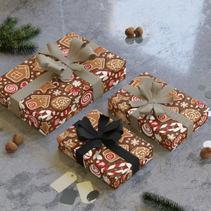 Smooth Satin Wrapping Paper Holiday Chocolate Brown Dipaliz