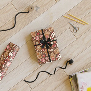 Smooth Satin Wrapping Paper Holiday Chocolate Brown Dipaliz