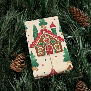 Gingerbread House Gift Wrap Papers - Festive Holiday Design - Dipaliz - Wrapping Paper