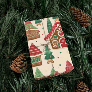 Gingerbread House Gift Wrap Papers - Festive Holiday Design - Dipaliz - Wrapping Paper