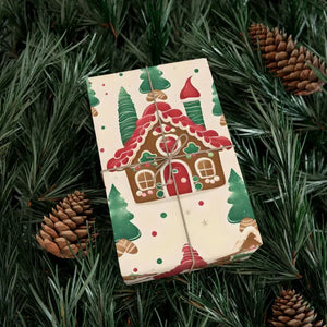Gingerbread House Gift Wrap Papers - Festive Holiday Design - Dipaliz - Wrapping Paper