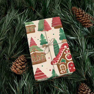 Gingerbread House Gift Wrap Papers - Festive Holiday Design - Dipaliz - Wrapping Paper
