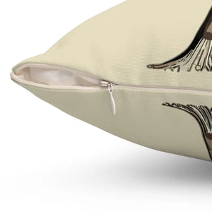 Ginkgo Tree Polyester Square Pillow - Bold Nature Decor - Dipaliz - Throw Pillows