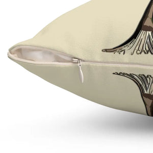 Ginkgo Tree Polyester Square Pillow - Bold Nature Decor - Dipaliz - Throw Pillows