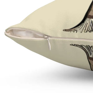 Ginkgo Tree Polyester Square Pillow - Bold Nature Decor - Dipaliz - Throw Pillows