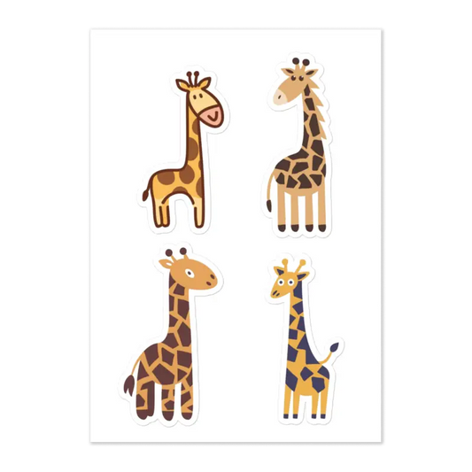 Giraffe Glam Sticker Sheets: Unleash your Creative Style! - Stickers