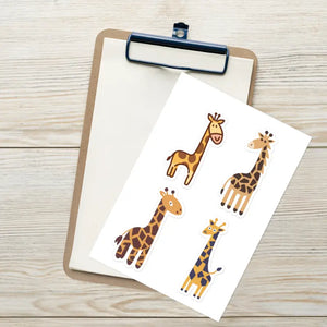 Stickers - Giraffe Sheet Bold Vibrant Animal Decals Dipaliz