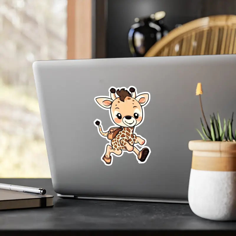 Giraffe Vinyl Decals: Transform your Stuff with Style! - 6’’ x 8’’ / Kiss-cut / Satin Paper Products