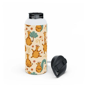 Giraffe Pattern Stainless Steel Water Bottle, Cute Safari Kids - Bottles