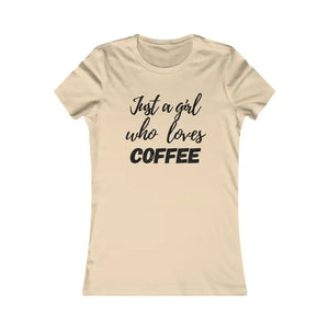 Girl Loves Coffee Tee - Comfy Women’s Graphic Shirt - Dipaliz - s / Soft Cream - T-shirts