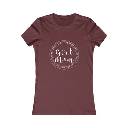 Chic Girl Mom Favorite Tee: Stylish Pride for Super Moms! - l / Maroon T-shirt