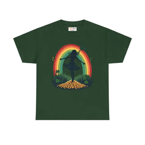Vibrant Rainbow Shamrock Tee - Irish Magic Cotton - Dipaliz - T-shirts