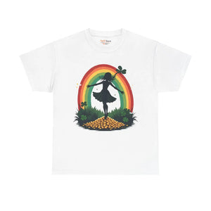 Vibrant Rainbow Shamrock Tee - Irish Magic Cotton - Dipaliz - T-shirts