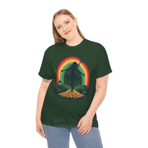 Vibrant Rainbow Shamrock Tee - Irish Magic Cotton - Dipaliz - T-shirts