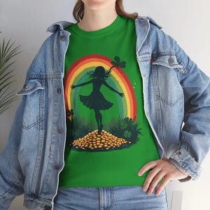 Vibrant Rainbow Shamrock Tee - Irish Magic Cotton - Dipaliz - T-shirts