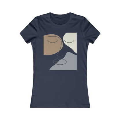 Chic Abstract Face Tee: your New Favorite Go-to! - s / Navy T-shirt