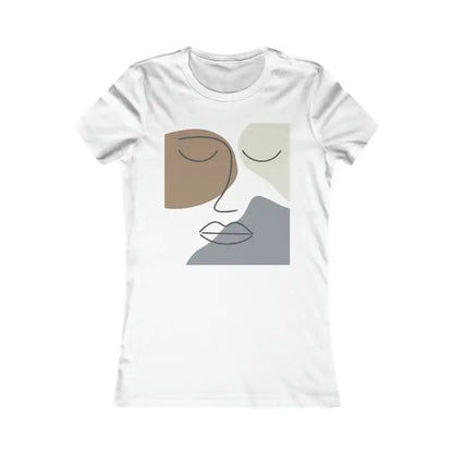 Chic Abstract Face Tee: your New Favorite Go-to! - s / White T-shirt