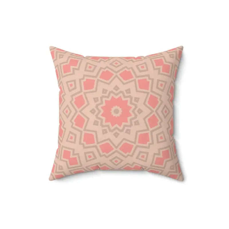 Peach Radial Abstract Polyester Pillow - Add Style & Comfort! - Home Decor