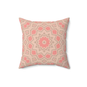 Peach Radial Abstract Polyester Square Pillow - Dipaliz - Throw Pillows