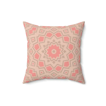 Peach Radial Abstract Polyester Pillow - Add Style & Comfort! - Home Decor