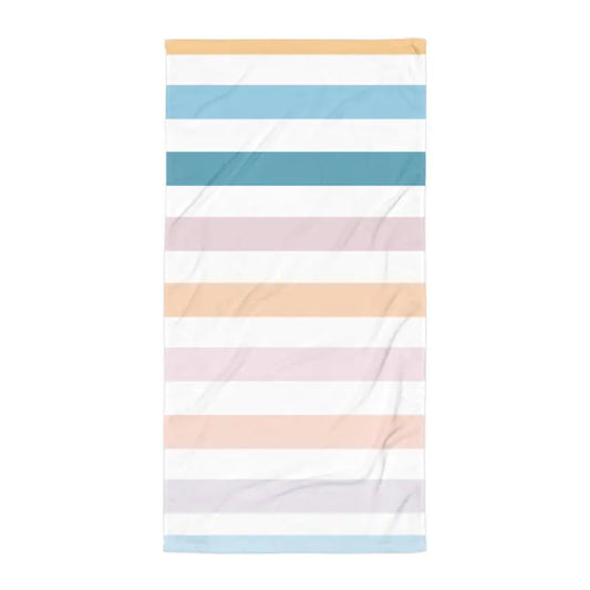 Glamorous Paradise Pastel Stripes Towel